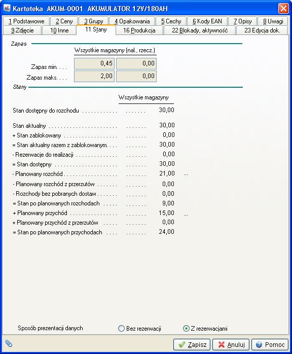 Wprowadzone dane zatwierdzamy przyciskiem <Zapisz> lub kasujemy przyciskiem <Anuluj>.