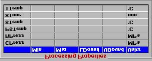 18 19 20 21 22 23 Rys.6 Processing Properties (parametry procesu wytwarzania ) 18. CPress p ciśnienie prasowania 19. Rpress p w - wstępne ciśnienie prasowania 20.