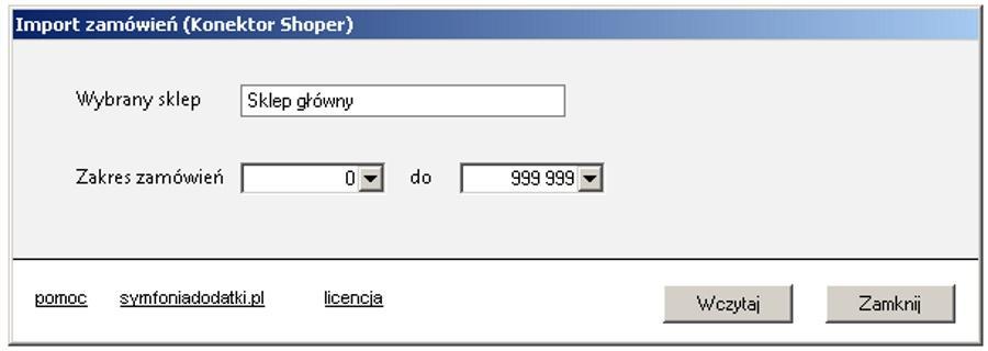 Wst p [de mo online] Wersja testowa po kontakcie z biurem obs ugi klienta. Dodatek umo liwia import zamówie z e-sklepów na pla