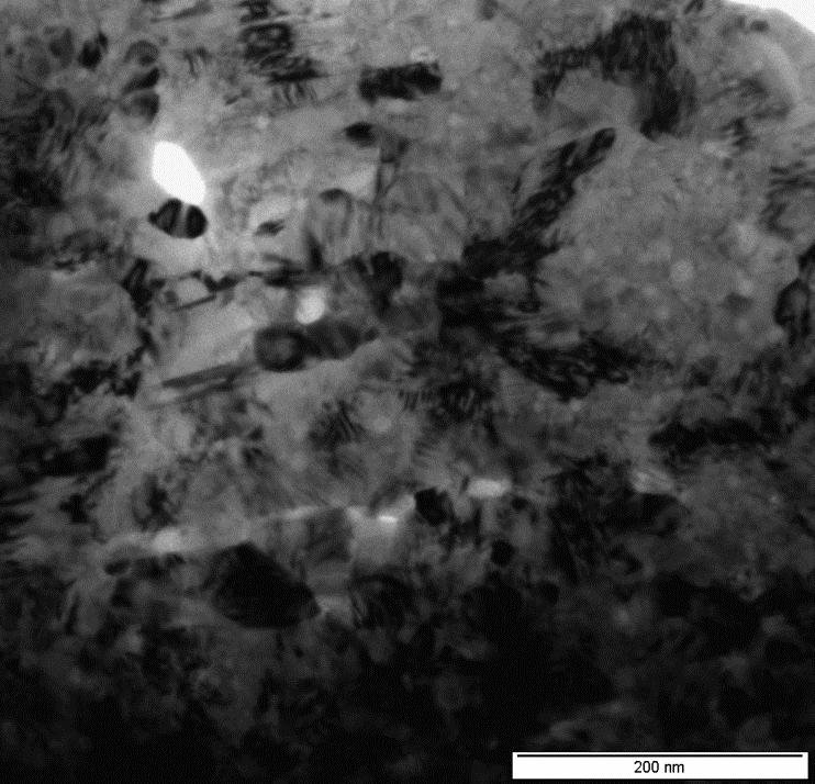 The structure and properties of composites based on silver and aluminium alloys strengthened with amorphous phase 47 The TEM microstructures of the 40-hour milled silver powder in the bright and dark