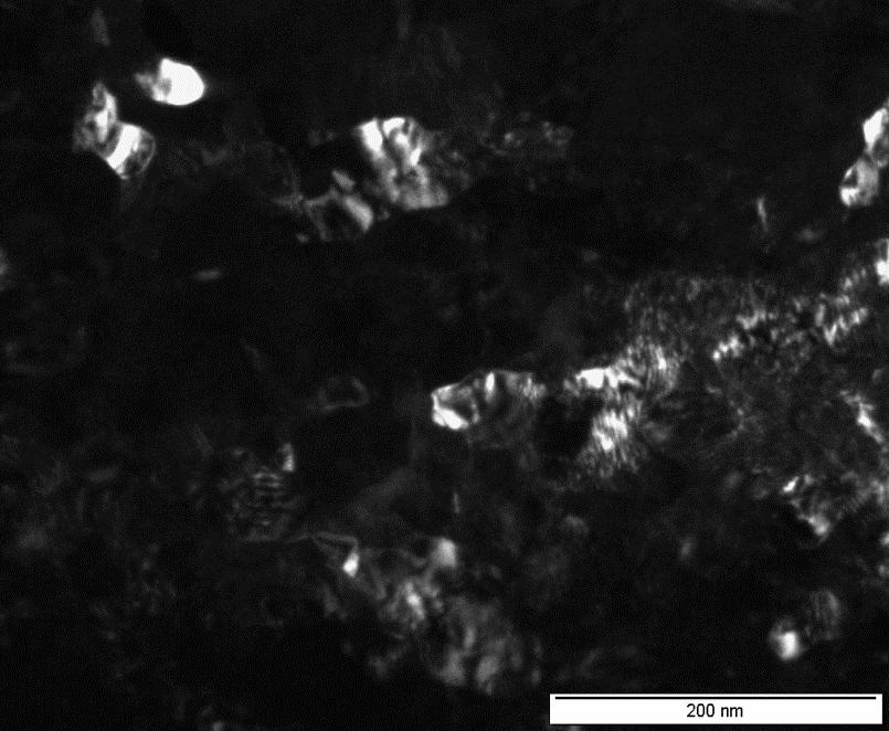 The shape of the grains, with welldeveloped grain boundaries suggests partial recrystallization of the grains of silver powder.