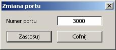 SATEL STAM-2 21 Rys. 16. Okno zmiany numeru portu. 4. Kliknąć wskaźnikiem myszki na przycisk Zastosuj. 5.