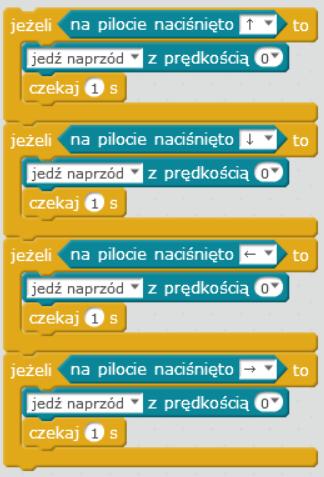 Następnie wypełniamy funkcję warunkową dotyczącą sterowania pilotem. Wykorzystujemy do tego wiedzę z poprzednich zajęć. Prezentacja końcowego programu 10 minut Prezentujemy cały program.