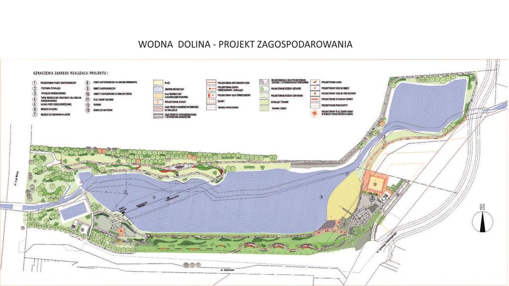 6. Plan zagospodarowania terenu dla inwestycji Wodna Dolina w Koszalinie.