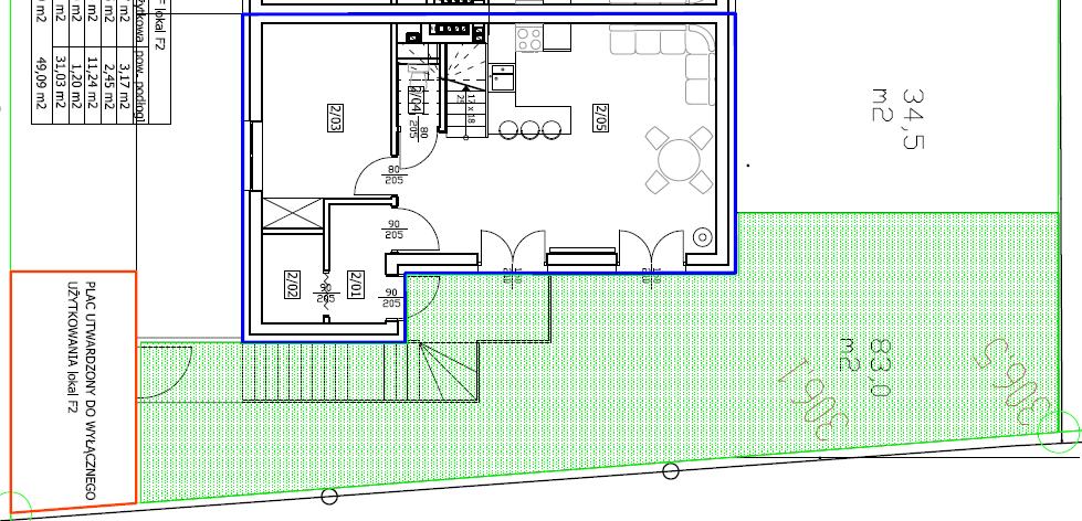 F2 F2MAXI MAXI LOKAL-PIĘTRO LOKAL-PIĘTRO 4-pokojowy, 2-poziomowy apartament z większym ogródkiem i tarasem.