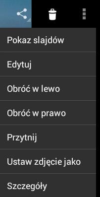 Udostępnij wybrany album przez ASUS Webstorage, Bluetooth, Picasa, Google+