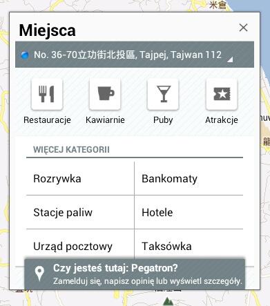 Locating (Lokalizowanie) Places (Miejsca) i Maps (Mapy) Google Places (Miejsca Google) Google Places umożliwia łatwe znalezienie