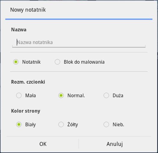 Używanie SuperNote W celu utworzenia nowego notatnika lub bloku do malowania: 1. Stuknij + Dodaj Nowy w lewym panelu głównej strony SuperNote. 2.