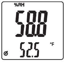 Aby wybrać jednostkę pomiaru temperatury, naciśnij przycisk " C/ C/WBT/Dew Point" aż symbol " C" lub " F" pojawia się w prawym dolnym rogu wyświetlacza LCD. 2.