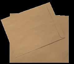 Koperty z rozszerzonymi bokami wykonane z pojedynczej warstwy grubego matowego papieru. Boki i dno poszerzane.