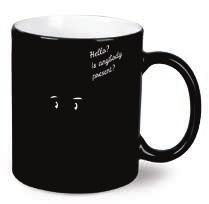 MAGIC MUG Kubki Magiczne Magic Mugs nadruk widoczny tylko pod wpływem ciepła możliwość nanoszenia dodatkowego jednokolorowego zdobienia widocznego nawet w przypadku, gdy kubek jest zimny MAGIC MUG