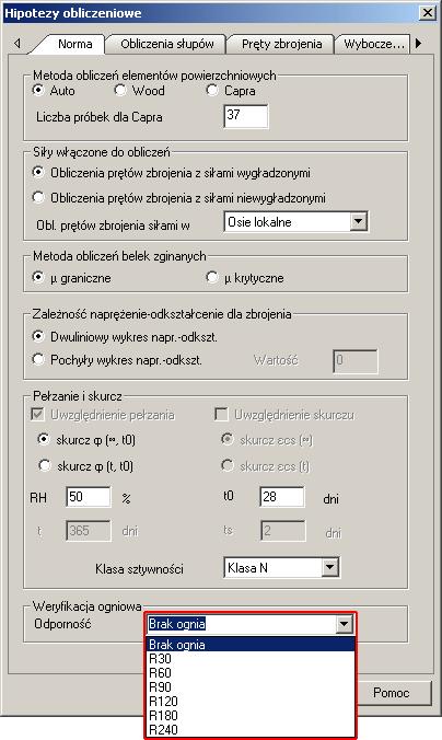 Projektowanie konstrukcji żelbetowych EN1992-1-2: Projektowanie z uwagi na warunki pożarowe Advance Design 2011 umożliwia wykonanie weryfikacji odporności ogniowej dla elementów żelbetowych w oparciu