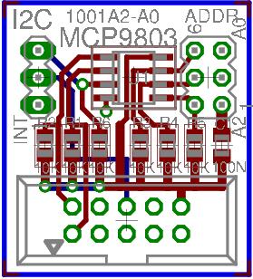 Załącznik C Układy laboratoryjne TCN75 i MCP9803 Rysunki układów Opis układów Układy TCN75 i MCP9803 są cyfrowymi termometrami z interfejsem I2C.