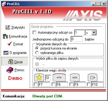 Skrypt: nowy pomiar:::#09:c:#09:m :u:#0d Przykładowy wynik działania powyższego skryptu: nowy pomiar: 1 14,2 g nowy pomiar: 2 14,7 g nowy pomiar: 3 14,5 g Przycisk z ikoną kartek umożliwia