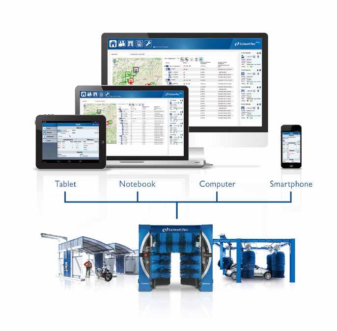 SERWIS WASHTEC DLA UŻYTKOWNIKA WashTec EasyWash Zarządzanie myjnią samochodową on-line: WashTec Plus. Prowadzisz jedną lub kilka myjni w różnych lokalizacjach?