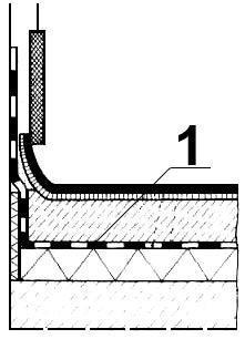 Przykładowe zadanie 10. Na przekroju warstw podłogi cyfrą 1 oznaczono izolację A. cieplną. B. termiczną. C. akustyczną. D. wodoszczelną. Odpowiedź prawidłowa: D.