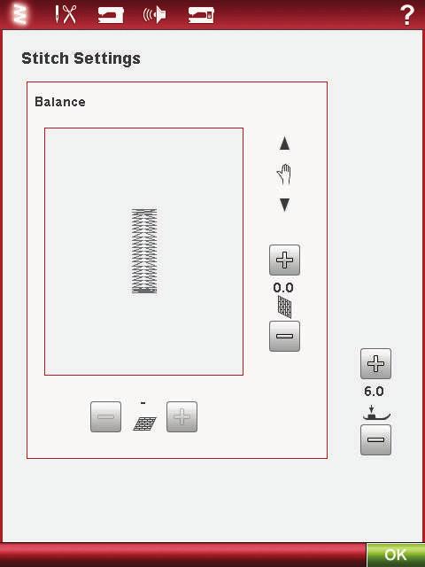 MENU SET W menu SET można zmienić ustawienia automatyczne i dokonać własnych zmian w opcjach Stitch Settings (Ustawienia ściegu), Sewing Settings (Ustawienia szycia), Machine Settings (Ustawienia