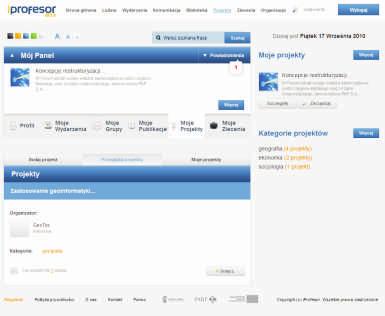 FUNKCJONALNOŒCI komercyjny Zlecenia Ka da organizacja ma mo liwoœæ utworzenia w³asnego profilu na platformie, zawieraj¹cego informacje na temat œwiadczonych us³ug.
