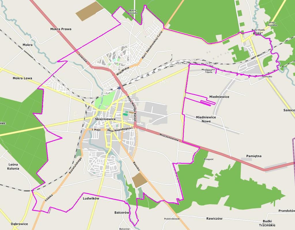 Prgnza ddziaływania na śrdwisk prjektu Strategii Rzwju Miasta Skierniewice d rku zajmuje k. 1h.