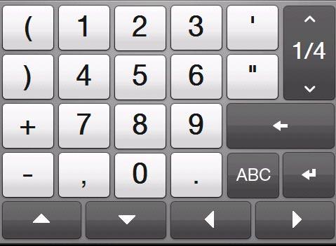 interpunkcyjne i znaki specjalne. Włączenie trybu numerycznego i symboli 1. W trybie pełnego układu QWERTY klawiatury telefonu dotknij. 2. Znajdź i dotknij żądaną cyfrę lub symbol w celu wprowadzenia.