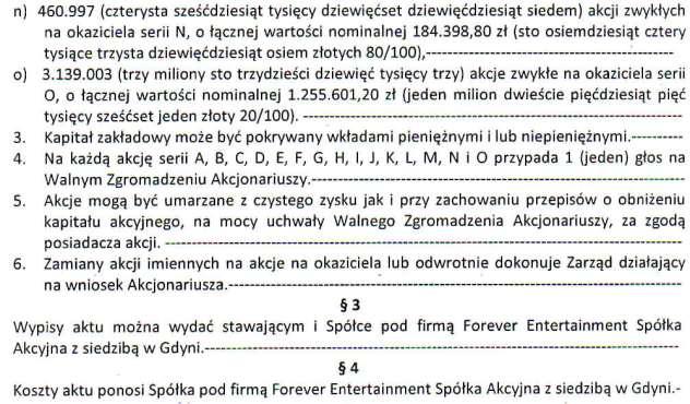 Sąd Rejonowy Gdańsk-Północ w Gdańsku VIII Wydział Gospodarczy Krajowego Rejestru Sądowego zarejestrował podwyższenie kapitału zakładowego Spółki wynikające z emisji 3.139.