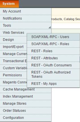 Services -> SOAP/XML-RPC Users: Następnie należy kliknąć Add