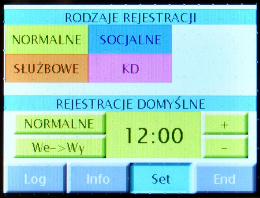 Godzinę przełączania ustawia się przyciskami + i -.