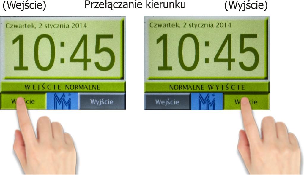 Karta nieaktywna (mrugnięcie białym ekranem wygaszenie zegara) oznacza, że przyłożono do czytnika kartę systemu Unique 125 khz, która nie jest wprowadzona do systemu bibinet.