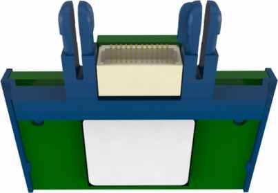 Dodatkowa konfiguracja drukarki 31 3 Trzymając kartę za krawędzie, dopasuj plastikowe bolce (1) na karcie do