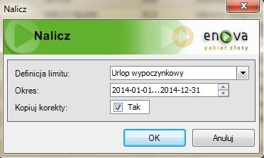 pracownika takiej limitowanej nieobecności konieczne jest przypisanie mu odpowiedniego limitu.