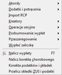 Czynności Akordy. Czynność występuje w wersji złotej oraz platynowej programu. Jest widoczna gdy jest co najmniej jedna, niezablokowana definicja akordu.