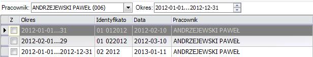 Deklaracje ZUS / Informacje RMUA Informacje RMUA możemy przygotować na liście Deklaracje ZUS / Informacje RMUA wybierając przycisk, będąc bezpośrednio na kartotece pracownika pod folderem Deklaracje