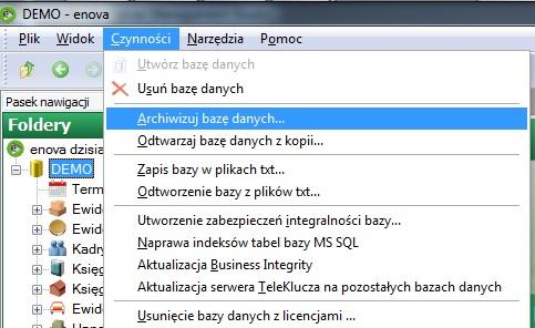 Archiwizacja i odtwarzanie bazy danych System archiwizacji bazy danych jest maksymalnie uproszczony.