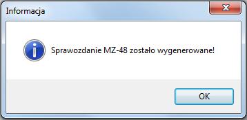 Po jej uruchomieniu rozpocznie się proces generacji sprawozdania, a po jego zakończeniu zostanie wyświetlony komunikat: Sprawozdanie zbiorcze Aby można było wygenerować sprawozdanie zbiorcze należy