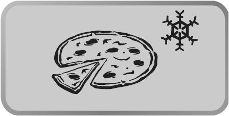 TABELA PROGRAMÓW AUTOMATYCZNYCH PRZYCISK NR PROGRAMU Zamrożona pizza lub quiche WAGA (jednostki) / NACZYNIA 0,15-0,60 kg (50 g) dla pizzy 0,15-0,40 kg (50 g) dla quichu (temp. pocz.