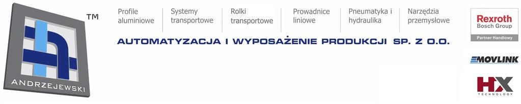 Warunki gwarancji dla transportera typ ETS 1. Producent Andrzejewski Automatyzacja i Wyposażenie Produkcji Sp. z o.o. gwarantuje sprawne działanie urządzenia zgodne z warunkami techniczno-eksploatacyjnymi zawartymi w Instrukcji obsługi i eksploatacji.