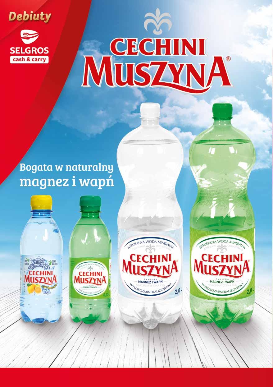 10 WODA MUSZYNA CECHINI 330 ML lekko gazowana 1 w promocji również Muszyna cytrynowa 330 ml w cenie: 0.75, z VAT 0.