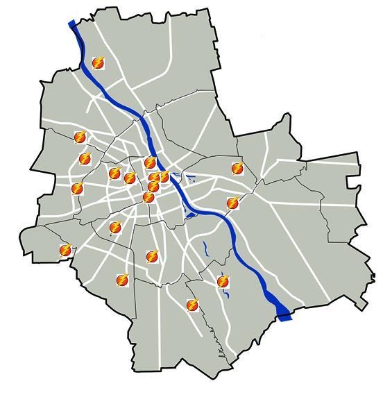 Planowane linie komunikacyjne autobusów elektrycznych po roku 2020 (5) Miejsca postojów autobusów na krańcach na których przewiduje się umieszczenie punktów ładowania pantografowego Kraniec ESPERANTO