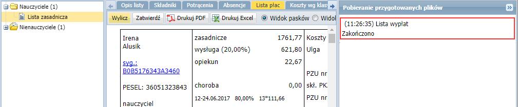 Płace VULCAN. Jak przygotować listę płac? 5/7 16. Obejrzyj listę. 17.