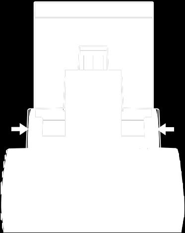 2 Włóż arkusz kolportacyjny do podajnika ADF, tak jak to pokazano poniżej. Zabezpiecz arkusz kolportacyjny przed przekrzywieniem, dopasowując prowadnice.