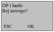 Jeśli rejestracja przebiegła pomyślnie, system przejdzie do operacji rejestrowania kolejnego użytkownika.