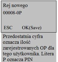 Jeśli rejestracja przebiegła pomyślnie, pojawi się następujący komunikat: Wprowadź hasło, zatwierdź OK.