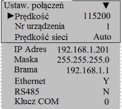 4.3 Ustawienia połączeń Aby wejść w ustawienia zarządzania energii, wejdź do Menu Ustawienia Ustawienia połączeń, zatwierdź OK.