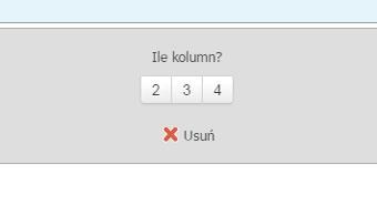 W przypadku tabletów w jednym wierszu wyświetla się do 3 kolumn.