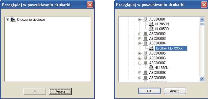 Sieć przewoow Winows Dl użytkowników kl interfejsu siei przewoowej w systemie Winows (Dl użytkowników siei współzielonej) 9 Prze instlją TCP/IP 10 Zinstluj sterownik rukrki Umieść płytę CD-ROM z