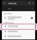 2. Dotknij przełącznika [ ] obok opcji [Bluetooth], aby włączyć funkcję BLUETOOTH. 4 Dotknij opcji [WI-H700 (h.ear)].