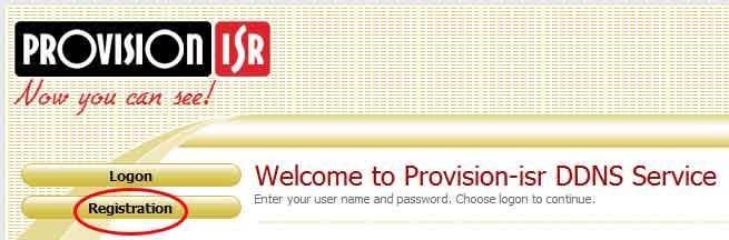 5.6.7. Rejestracja nazwy domeny (http://provision-isr-dns.com) Provision ISR umożliwia wykorzystanie swojego serwera Mint DDNS w celu utworzenia adresu sieciowego dla Twojejego rejestratora.