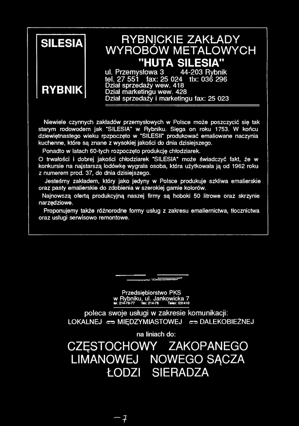 428 Dział sprzedaży i marketingu fax: 25 023 Niewiele czynnych