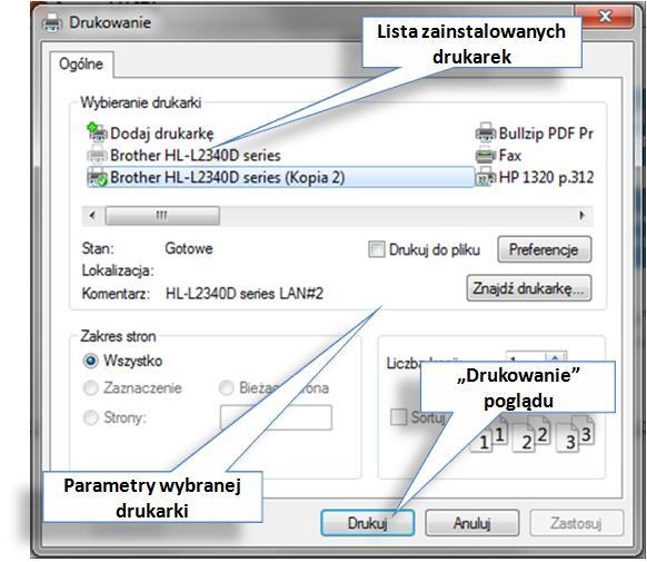 MASTA rys. 100. Sterowanie drukowaniem raportów i dokumentów Obsługa podglądu wydruku Podgląd wydruku jest obsługiwany standardowo poprzez funkcjonalność systemu Windows.