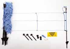 palika nad ziemią 75 cm całkowita długość palika 90 cm średnia odległość między palikami 4,5 m niebieskie linki pionowe w odległości co 60 cm 3 linki przewodzące, najniższa na wysokości 22 cm od